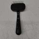 Tweezerman Dog and Cat Slicker Brush for Small Pets, Grooming Brush with Coated Bristles to Prevent Scratching and Ergonomic Handle (Black)