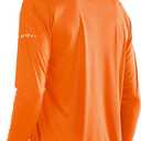 NORTHYARD Men's Sun Protection Shirts UPF 50+ Long Sleeve Swim Rash Guard Shirt Running Workout Athletic Hiking UV Fishing (Orange, M)