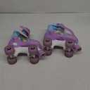 Rainbow Toddler Roller Skates - Size 10C -13C Adjustable | Light Up Quad Skates for Girls & Boys Beginners Aged