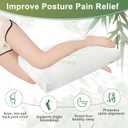 MINUPWELL Knee Pillow for Side Sleepers - 3" Height Between Leg & Under Knee Pillow for Back Sleepers - with 850G 7D Fiber for Relieving Leg, Back, and Knee Pain - Rayon Derived from Bamboo