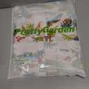 PRETTYGARDEN Womens Rompers for Summer 2025 Beach Vacation Clothes Short Sleeves Floral Jumpsuits Beach Cover Up (X-Large, White+blue Leaf)