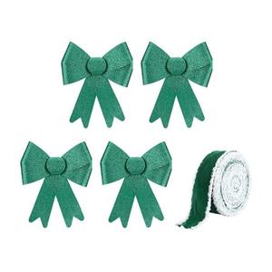 Zephylix Christmas Bows-4/16PCS Cabinet Christmas Decorations Christma Decoration Holiday Cabinet Bows Party Supplies Green 4pcs