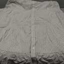 utcoco Womens Casual Short Sleeve Button Down Tie Waist Ruffled Striped Maxi Shirt Dress Khaki  XL