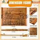 Wooden Noodle Board Stove Top Cover with Handles for Electric Stove 30" x 22" Pine Wooden Stoves Cover for Gas Burners Decorative Tray for Kitchen