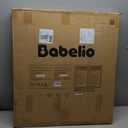 BABELIO New Version Baby Gate with Cat Door Adjustable,29-40" Metal Pet Door for Stairs & Doorways,Pressure Mounted,No Tools Needed,White (29-40" Wide, 30" Tall)