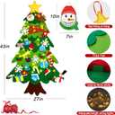 Noiclub 3.6 ft DIY Felt Christmas Tree for Toddlers,2025 Advent Calendar with 32 Removable Ornaments Wall Hanging Xmas Gift Decoration with String Lights (Batteries Not Included)