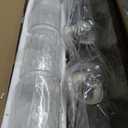 ALICE HOUSE 40" Modern Pendant Light for Dining Table, 5 Lights Island Lights for Kitchen, Brushed Nickel Linear Chandeliers, Farmhouse Hanging Light Fixture for Dining Room AL4095-S5