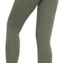 Womens Leggings High Waisted Lounge Legging 25" Inseam Gym Workout Leggings for Women Buttery Soft Yoga Pants (Green, L)