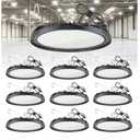 kadision 10-Pack LED High Bay Lights 150W 21000LM 5000K IP65, 5ft Cable with Plug 120V Commercial UFO High Bay LED Shop Light for Garage Warehouse, ETL Listed