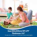 Booooom Jackson Kids Car Rug - 79"x39" Play Mat for Toy Cars, Non-Slip Playroom Rug