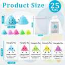 Leyndo 25 Sets Mini Figurine Toys Small Fake Figures with Note Cards and Bags Bulk for Humorous Gift Prank Hide Seek Goodie Bags Stuffer Party Supplies(Multicolor)