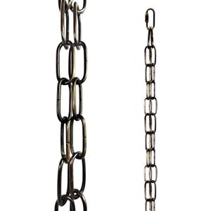 LOFIR 16.5 FT Matte Bronze-Colored Rain Chain with Hooks - Rain Chains for Outside - Adjustable Rain Catcher Chains with Bell for Eaves Drainage - Easy Install Bronze-Colored (Diameter 3mm)