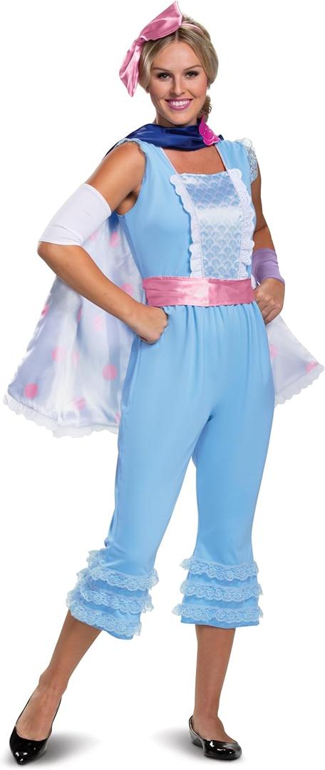 Disguise Women's Bo Peep New Look Deluxe Adult Costume (S (4-6), Blue)