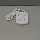 6 Ft Surge Protector Power Strip - 8 Widely Outlets with 4 USB Ports, 3 Side Outlet Extender with 6 Feet Extension Cord, Flat Plug, Wall Mount, Desk USB Charging Station, ETL,White