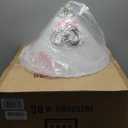 Modern Pendant Light White and Gold, HWH Large Kitchen Island Light Fixtures 16 Inch, 3-Light Hanging Lighting for Dinning Room Schoolhouse, Frosted Striped Glass Shade, 5HZG98MIL-M BG