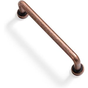Goo-Ki 6 Pack 3 3/4'' Center to Center Antique Copper Cabinet Bar Pulls Vintage Drawer Handles Closet Classic Retro Home Kitchen Improvement Hardware