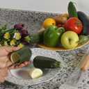 Stuffed Vegetable Corer Tool Zucchini, Eggplant & Pepper Corer, Apple Seed Remover, Stainless Steel Blade, Easy & Safe Wooden Handle