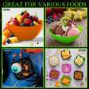 100 Pcs 100 Pcs Christmas Square Plastic Serving Bowl with Food Pick Disposable Snack Salad Buffet Bowl Party Candy Chip Fruit Dishes Bar Containers for Christmas New Year (8 oz,Colorful)