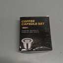 Reusable Coffee Capsules for Originales, Stainless Steel Refillable Coffee Pods, 2pcs Reutilisable Refillable Espresso Capsule(2 Cup+ Tamper+ Stainless Steel Spoon)