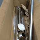 TEECK Shower Curtain Rod, 32-79 inch Adjustable Tension Spring, 1 Inch Shower Curtain Rod Tension, Anti-Slip, Rust-Proof, No Drilling, for Bathroom, Nickel