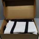 10Pcs Canvas Tote Bag Bulk with Outer Pocket, 12oz Cotton Blank Canvas Tote Bags 19 x 14.6Inch, 13 x 11Inch Reusable Grocery Bags Shopping Cloth Bags for Women, Mother's Day (5 Set Large & Medium) (Black)