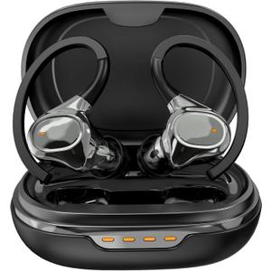 Wireless Bluetooth Earbuds for Small Ears Canal, Running Headphones with Microphone, IPX7 Waterproof, Noise Isolation Wireless Earphones for Sport and Working Out