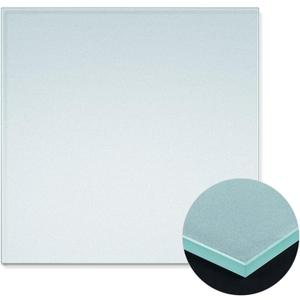 Nuanchu 1 Pcs 12 x 12 x 0.3 Inch Tempered Frosted Glass Paint Muller Slab Mineral Pigment Grinding Plate for DIY Oil Painting Watercolor Oil Acrylic Painting