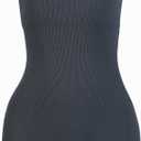 AUROLA Strapy Romper for Women Workout Yoga Gym Seamless One Piece Jumpsuit Tummy Control Padded Sports Bra (Small, Dark Grey)