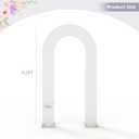 Babenest 7.2Ft Spandex Open Arch Backdrop, Fitted Double-Sided U-Shaped Wedding Arch, Round Top Chiara Stand Cover for Ceremony, Baby Shower, Birthday Party Decoration (White)