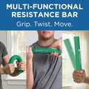 THERABAND FlexBar Resistance Bar, Medium, Green Flex Therapy Bar for Physical Therapy, Wrist & Forearm Exercise Equipment, Non Slip Grip, Compact Design