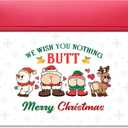 2 x Funny Naughty Butt Christmas Card for Him Her, Hilarious Holiday Greeting for Husband Wife Boyfriend Girlfriend, Unique Xmas Humor Card Gift for Men Women