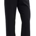 CRZ YOGA SoftAura Straight Leg Casual Sweatpants Women 28"/30" - Modal Lounge Travel Pants with Pockets, Black, 30", S