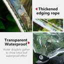 Clear Tarps with Grommets 14 Mil Clear PVC Tarp 400g/m Thickened Tear Resistant, for Camping, Plants Greenhouse, Cars, Patio (10' X 12')