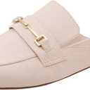 DREAM PAIRS Women's Flat Mules Buckle Pointed Toe Backless Slip on Slides Loafer Shoes (8.5)