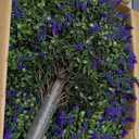HyeFlora 26'' Artificial Topiary Boxwood Ball Trees with Lavender 2 Pack Fake Plants for Outdoor Indoor Artificial Shrubs with Ground Spike UV Resistant Fake Bushes for Front Porch Garden (Purple)