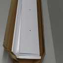 BAMEOS Floating Shelves,31 in W White Wall Mounted Wooden Shelves with Invisible Brackets Set of 2, Hanging Wall Shelves Decoration for Bedroom, Bathroom, Living Room and Kitchen