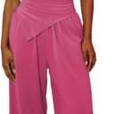 Ulovmi Women 2 Piece Outfit Off Shoulder Wide Leg Pants Set (XL)