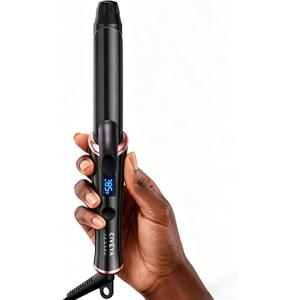 CIVEYA Travel Curling Iron Dual Voltage, 1 Inch Mini Curling Iron Travel Size with 5 Adjustable Heat Settings, Ceramic Barrel with Argan Oil Infused, Black