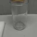 Drinking Glasses with Bamboo Lids and Glass Straw 4pcs Set - 16oz Glass Cups, Iced Coffee Glasses, Cute iced Tea Glasses, Beer Glasses, Ideal for Coffee Bar Accessories, Aesthetic Gift - 2 Brushes