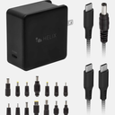 Helix power Plus 67Watts Universal Laptop Charger With 2 USBC Cables And Adapter Tips