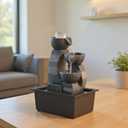 Tabletop Water Fountain, Waterfall Fountain with LED Lights Suitable for Office and House Decor House ，Warming Gifts New Home(2735)
