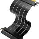 EZDIY-FAB PCIE Gen 4 16x Extreme Flexible, High Speed Riser Cable PCI Express 4.0 Port GPU Extension Card-Straight Connector [7.87in/20cm]