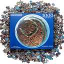 1000 Piece Round Jigsaw Puzzle of Venice, Italy - Challenging & Educational Art for Adults & Kids - Unique Panoramic Photo of City of Venice - 26.6 Inch Circular Puzzle