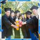 Skylety 24 Pcs Graduation Plastic Cups with Lid and Straws 13. 5 oz Class of 2026 Clear Plastic Tumblers Reusable Coffee Tea Hot Cocoa Beverage Tumbler for Congrats Grad Favors Supplies(Blue)