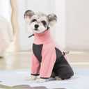 Fleece Dog Coat for Small Medium Dog,Pullover Pajamas Jumpsuit Bodysuit Puppy Coats with Legs, Pet Windproof Warm Cold Weather Jacket Full Body Vest Cozy Snowsuit Outfit Clothes (Pink, S)