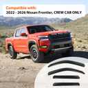 in-Channel Rain Guards Compatible with 2022-2026 Nissan Frontier