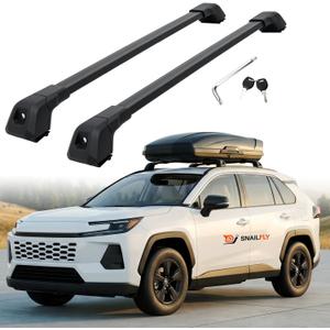 T-Slot Roof Rack Cross Bars fit for 2026 Toyota RAV4, Lockable Bar | 220 lbs Aluminum Crossbars for Flush Side Rails, Rooftop Cargo Carrier Bars for Cargo Basket Family Trips, Kayak Bike Luggage