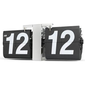 Betus Retro Style Flip Desk Shelf Clock - Classic Mechanical-Digital Display Battery Powered - Home & Office Decor 14 x 5.5 x 3.5 Inches