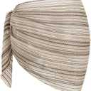 ZAFUL Sarong Coverups for Women Beach Vacation Fishnet See Thru Tie Side Bathing Suit Cover Up Mini Skirt