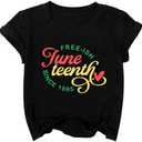 Yawtaut Juneteenth Shirts for Toddle Celebrate 1865 Black Freedom Tshirts Boys Girls Afro American Culture Tee Tops, Size: 3-4T